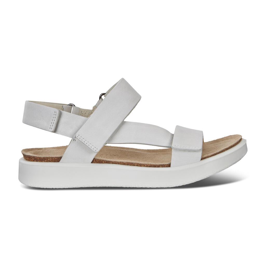 Ecco Corksphere Womens Sandals White Outlet - India HXS-480615